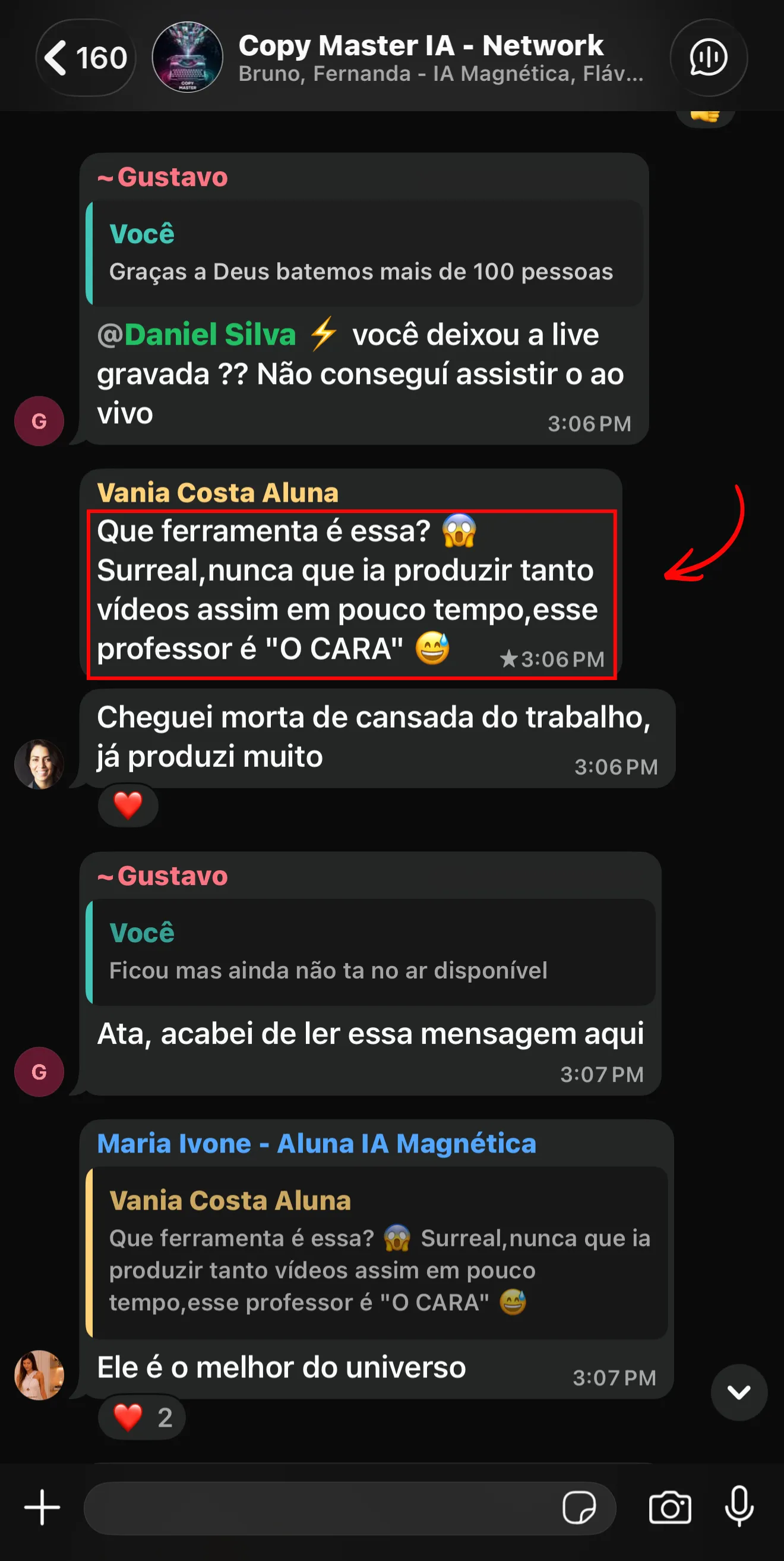 Feedback de aluno 1